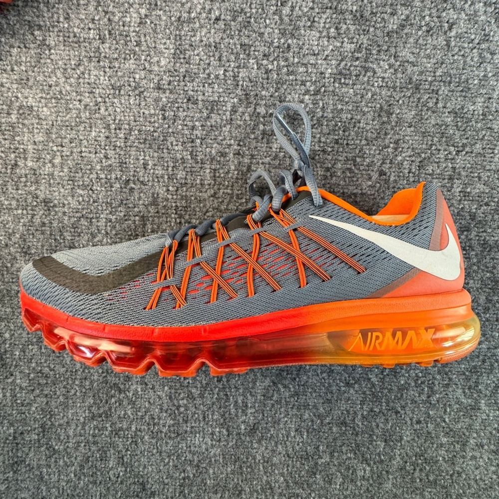 Nike Air Max 2015 Graphite Orange Running Shoes Size 12